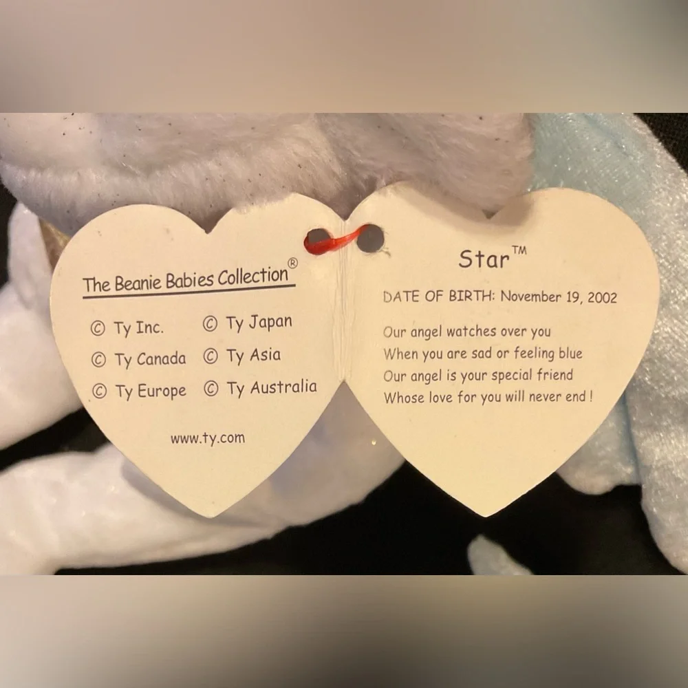 Ty “Star” angel beanie baby